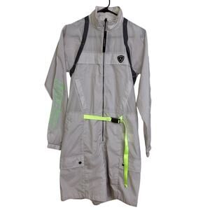 Nike Air Jordan Flight Suit Romper Womens Small Grey Purple Belted Convertible